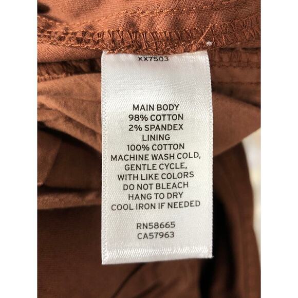 bp Pants Cotton Blend Utility High Rise Wide Leg Cargo Trouser Brown Fondant 26 - Picture 6 of 8